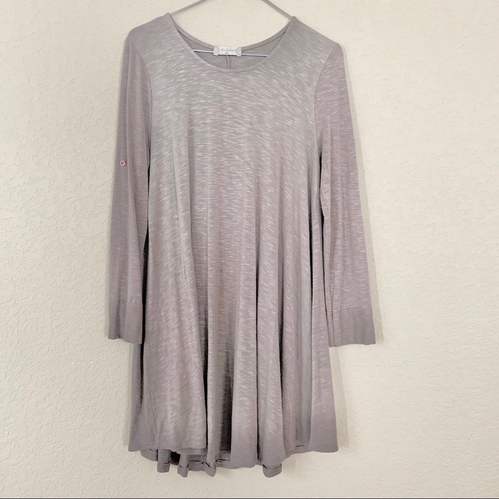 Alter’d State Tan Beige Long Sleeve Swing Dress